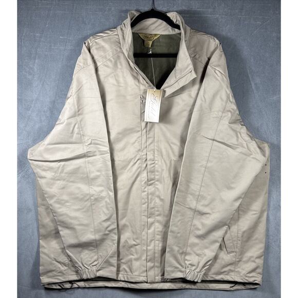 Gold Tri Mountain Men’s Long Sleeve Jacket Tan Khaki Lightweight Zip Up Sz 4X NW - Picture 1 of 6